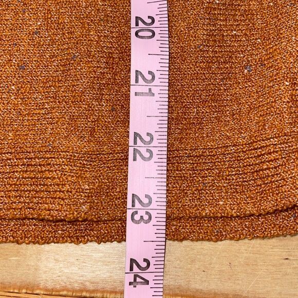 J. Jill Pure‎ Jill Tweed Double-V Sweater Size S Retail $89 NWT Burnt Orange - Picture 10 of 10